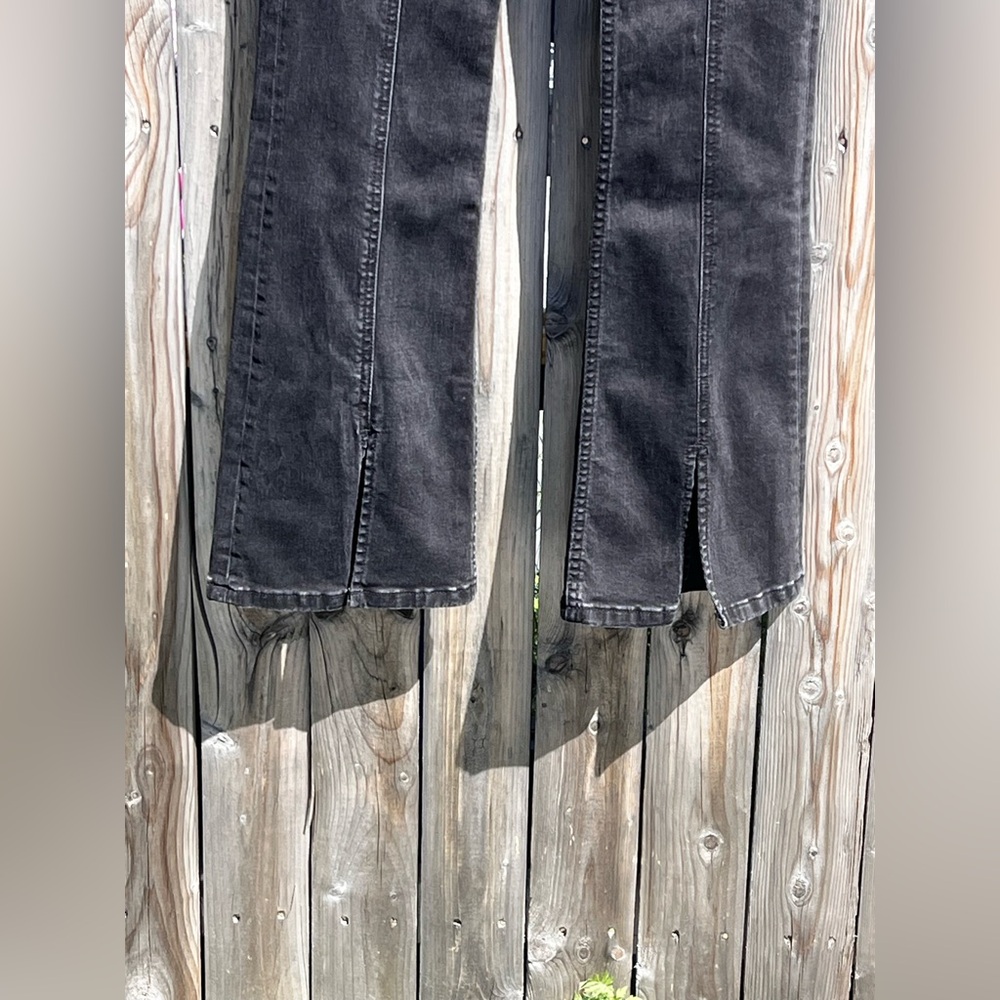 MOTEL Rocks Seam Split Jeans In Black Wash - Picture 7 of 14